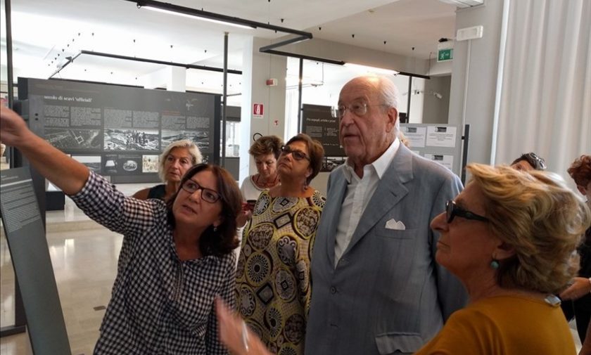 Andrea Carandini in visita al Museo Archeologico di Egnazia