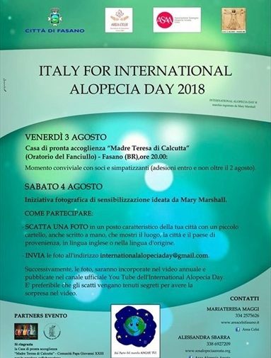 torna a Fasano l’Italy for International Alopecia Day