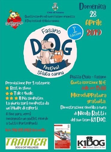 Prima edizione del “Dog Festival - Sfilata canina” con “Quattro zampe nel Cuore”