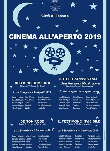 la rassegna “Cinema all’aperto 2019”