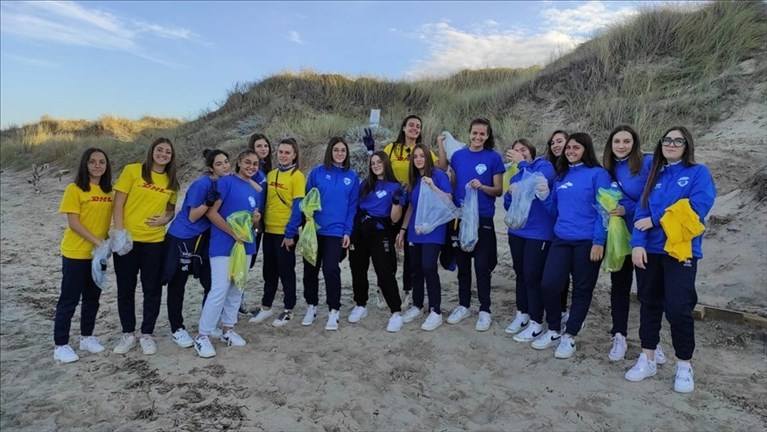 Anche le ragazze del Volley fasanese protagoniste dell’iniziativa “Linea Gialla”